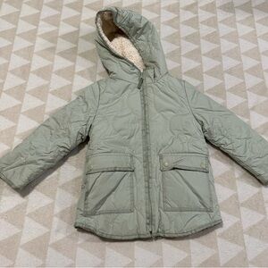 J crew girls reversible quilted jacket with eco friendly primaloft green